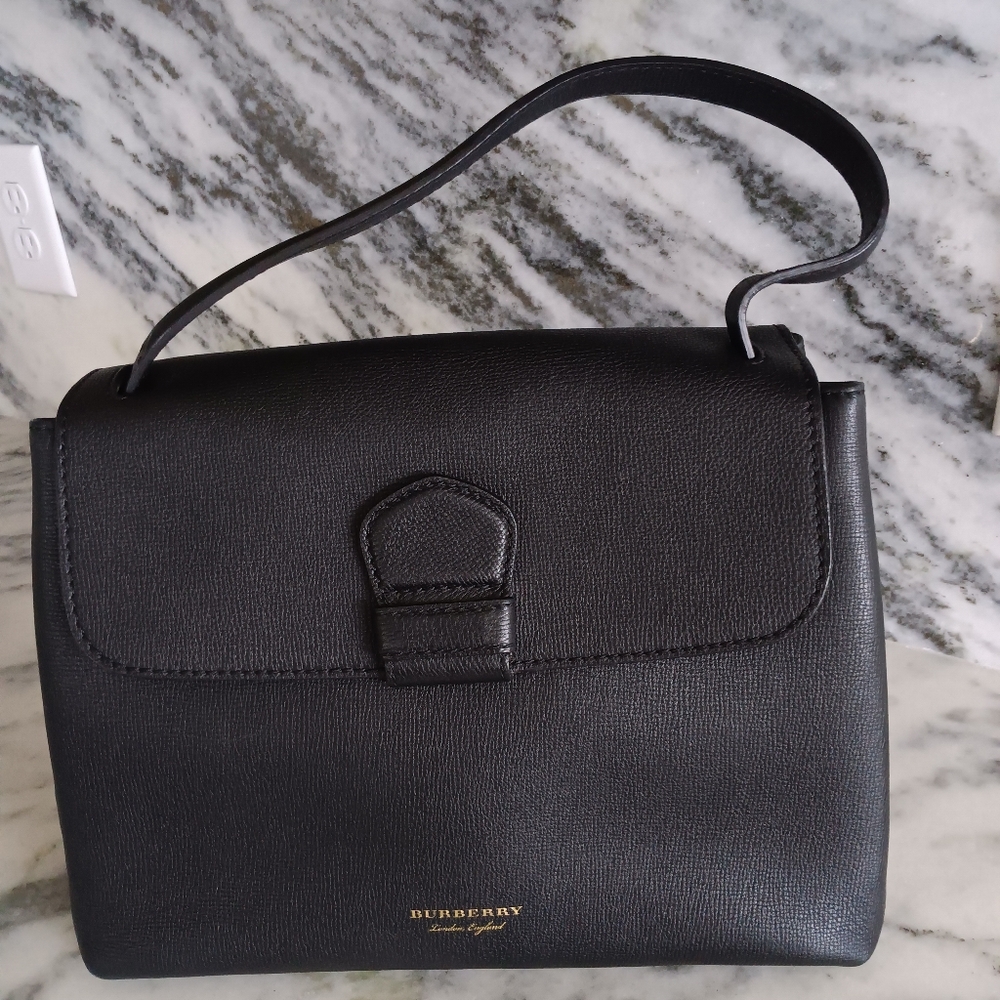 Burberry Camberley House Check & Leather Tote, Black